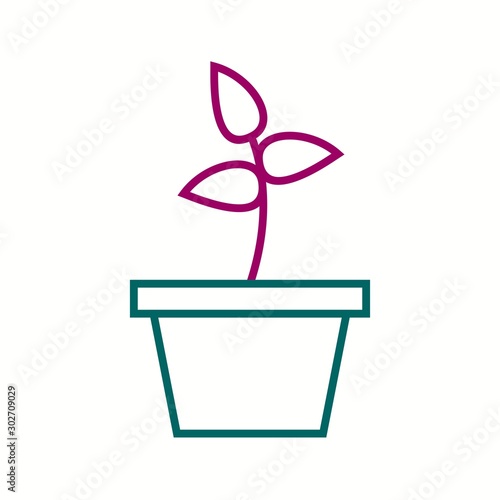 Beautiful Planting Line Vector Icon
