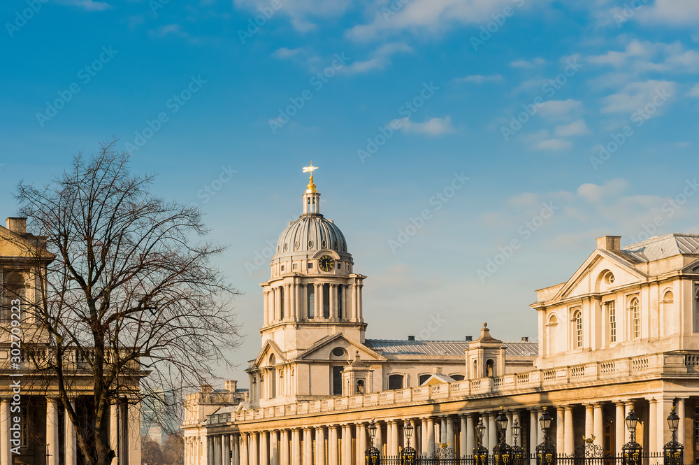 Part of the Royal Naval College in Greenwich on the banks of the River Thames 