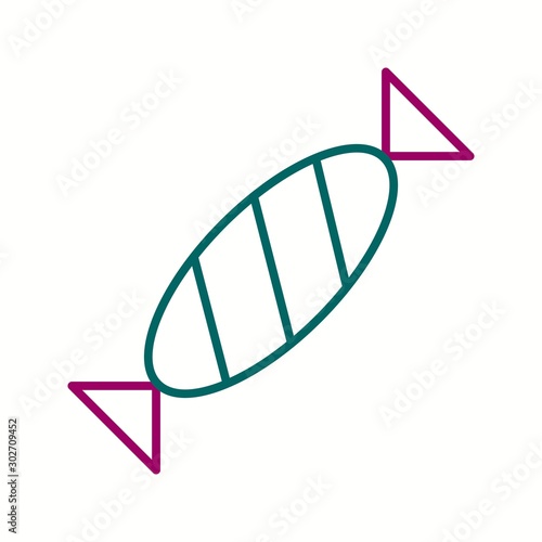 Beautiful Toffee Line Vector Icon