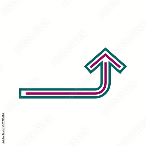 Beautiful Turn Up Line Vector Icon