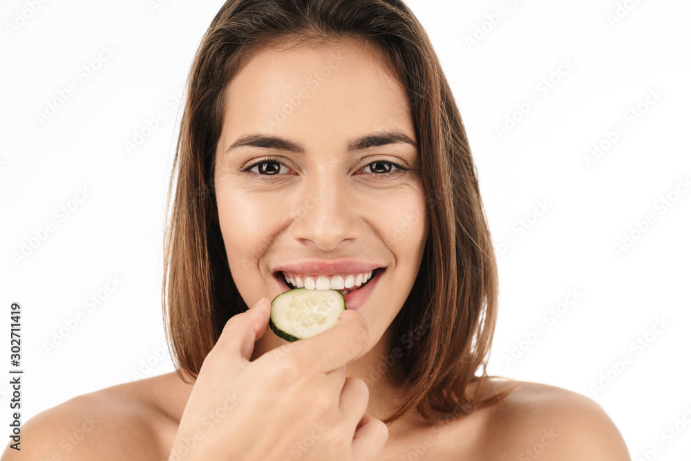 Beauty portrait of an attractive young topless woman Beauty portrait of an attractive young topless woman