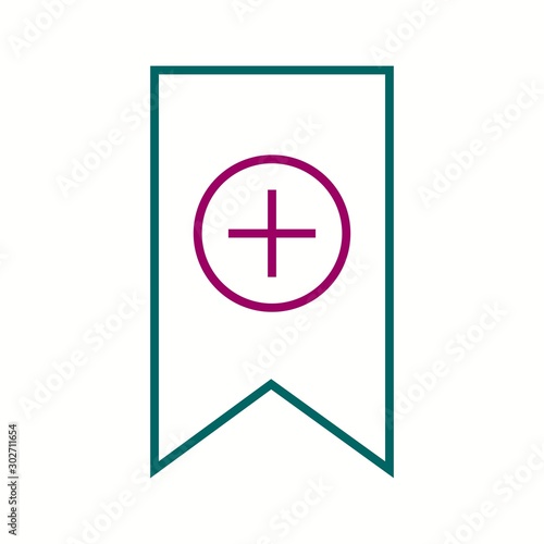 Beautiful Ad Tag Line Vector Icon