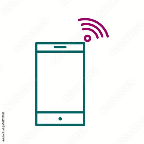 Beautiful Mobile Hotspot Line Vector Icon