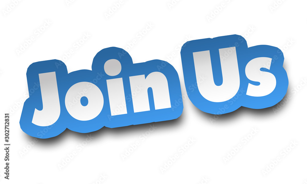join us concept 3d illustration isolated join us concept 3d illustration isolated
