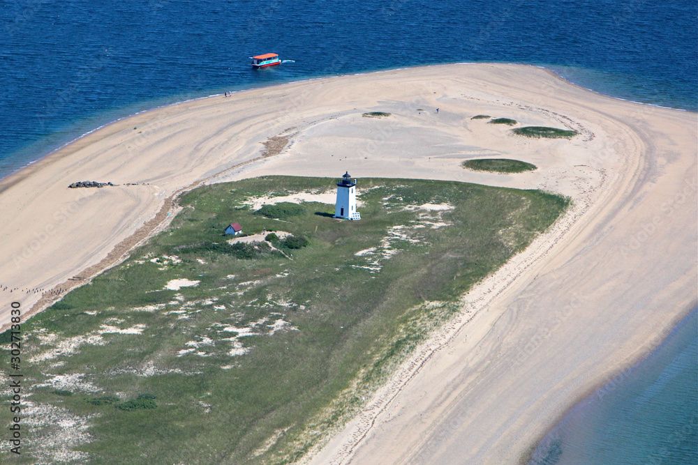 Wood End Lighthouse at Cape Cod Aerial