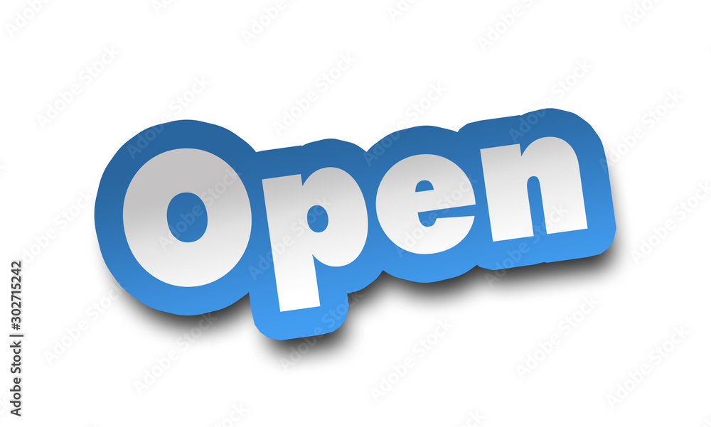 open concept 3d illustration isolated open concept 3d illustration isolated