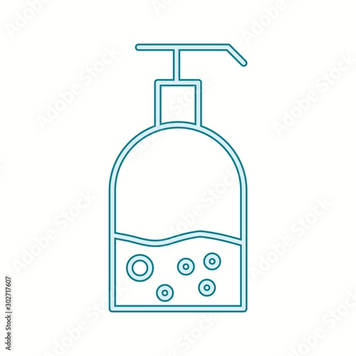 Beautiful Hand wash Line Vector Icon photo