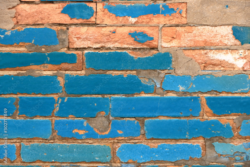 Turquoise Colored Brick Wall in Uzbekistan Background, Texture or Pattern Turquoise Colored Brick Wall in Uzbekistan Background, Texture or Pattern