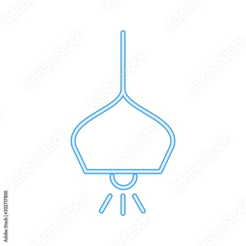 Beautiful Hanging Light Line Vector Icon