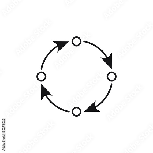 Methodology icon design, strategy symbol isolated on white background. Vector illustration