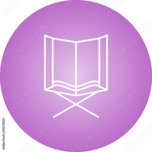 Beautiful Holy Quran Line Vector Icon