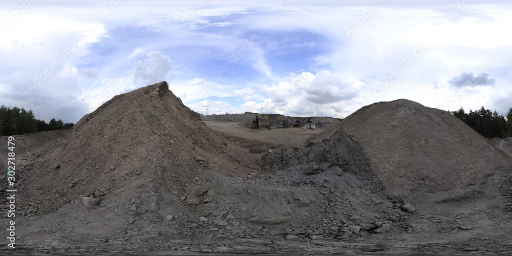 Debris from coal mine HDRI Panorama