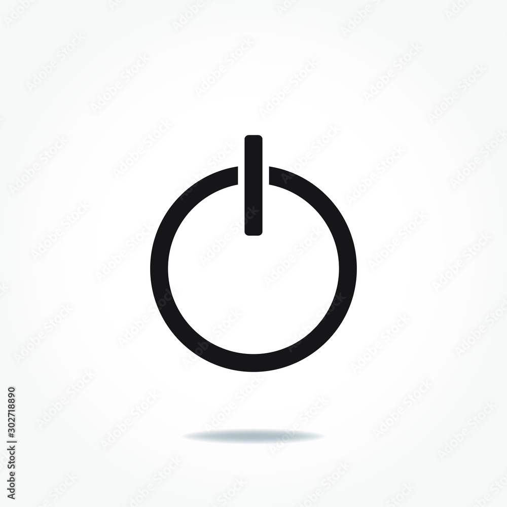 Power button icon design isolated on white background. Vector illustration Power button icon design isolated on white background. Vector illustration
