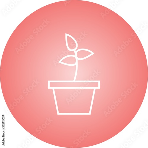 Beautiful Planting Line Vector Icon