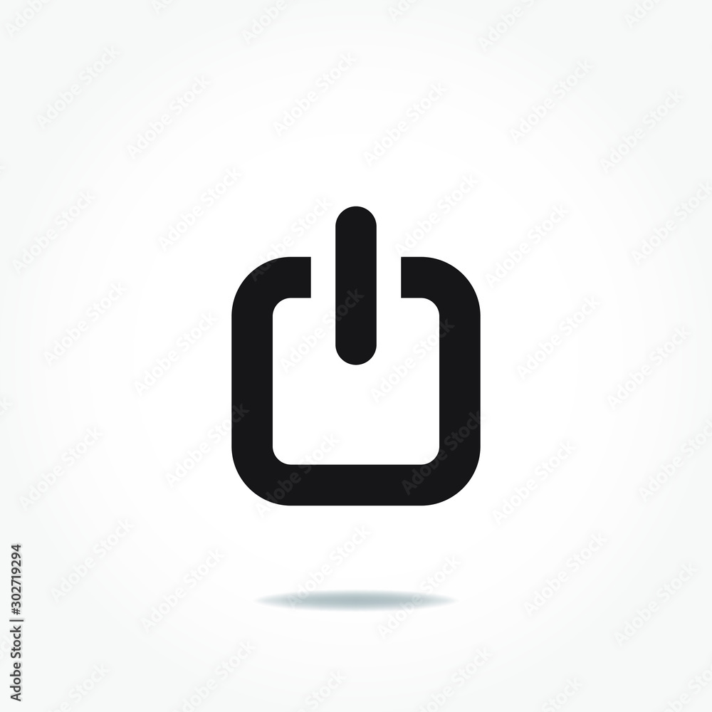 Power button icon design isolated on white background. Vector illustration Power button icon design isolated on white background. Vector illustration
