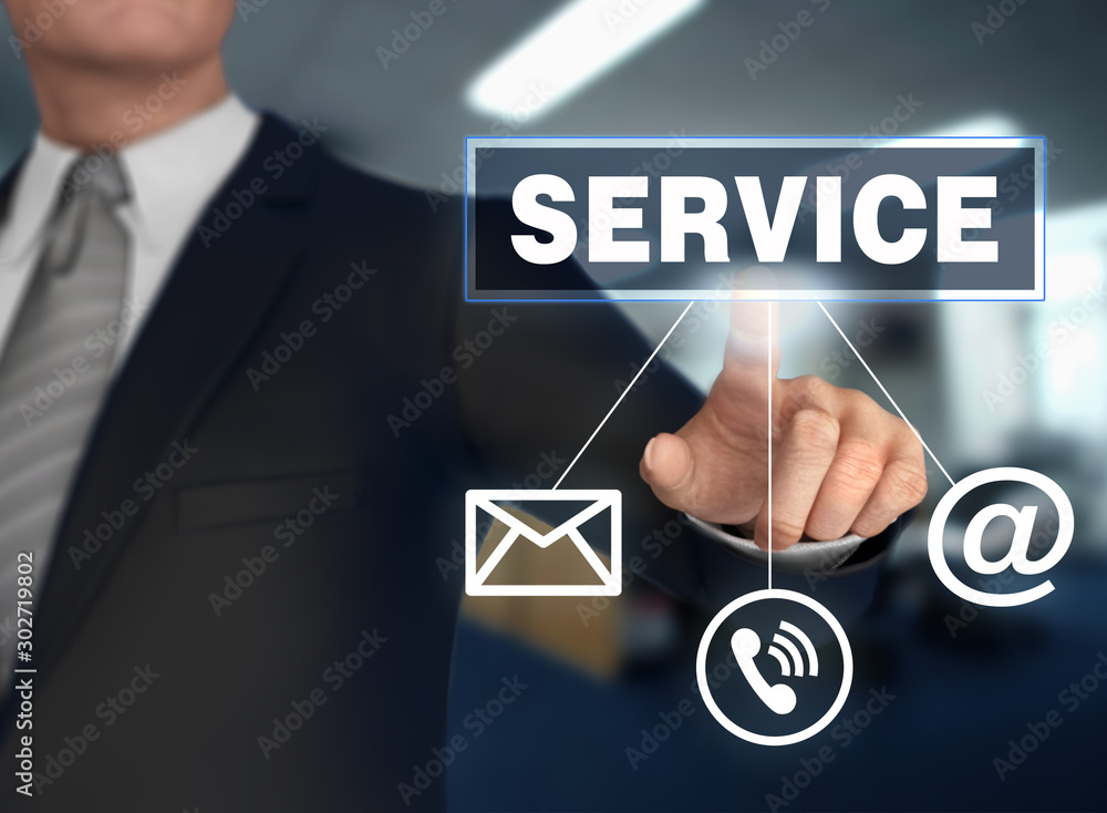 service pushing concept 3d illustration service pushing concept 3d illustration