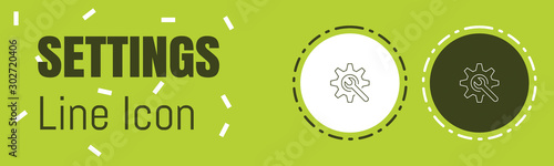 Setting Tools Line icon. Useful Graphic elements for All Kinds of Designing Work.