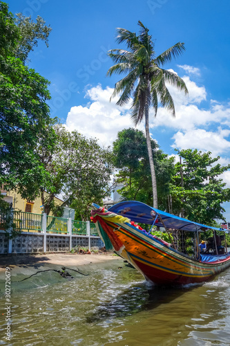 Traditional houses on Khlong, Bangkok, Thailand photo