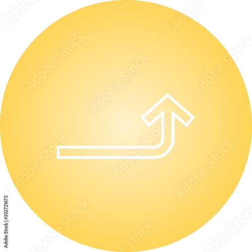 Beautiful Turn Up Line Vector Icon