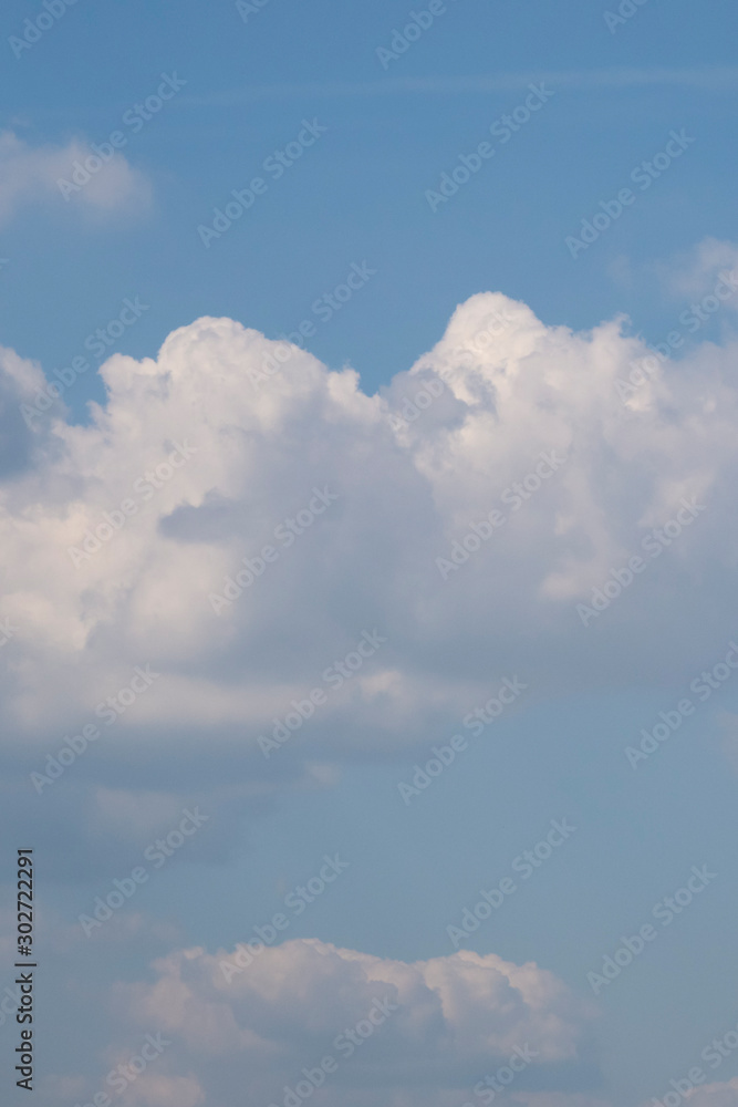 Morning blue sky with white clouds and very soft sun light. . Morning blue sky with white clouds and very soft sun light. .