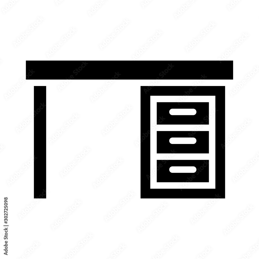Study Desk Vector illustration. Quality design element Glyph Style. Editable stroke. Study Desk Vector illustration. Quality design element Glyph Style. Editable stroke.