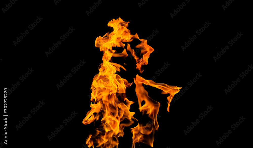 Fire flames on black background. fire on black background isolated. fire patterns Fire flames on black background. fire on black background isolated. fire patterns