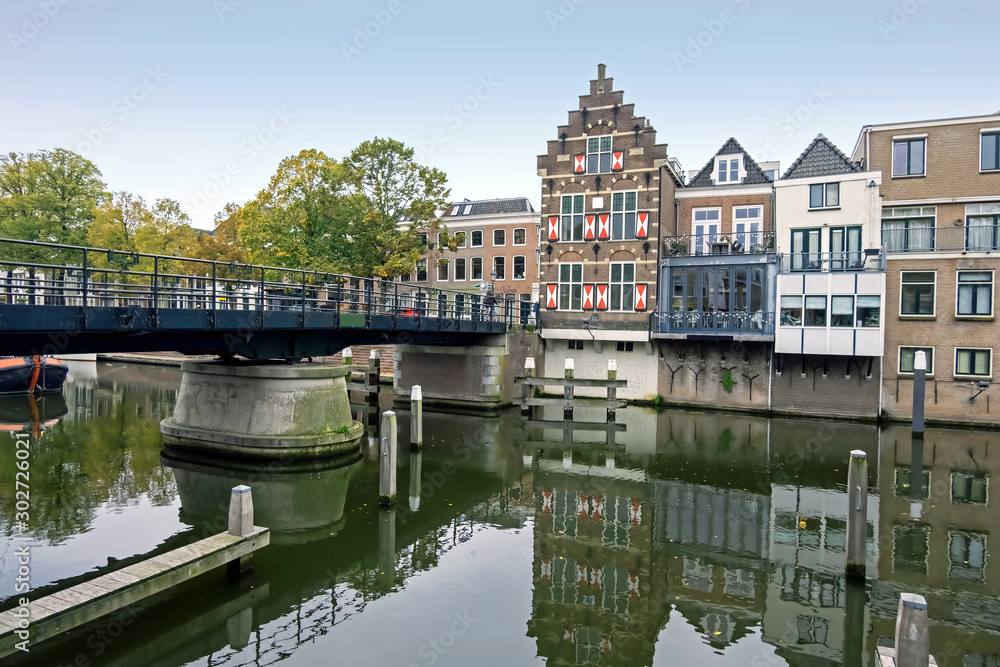 City scenic from the medieval town Gorinchem in the Netherlands City scenic from the medieval town Gorinchem in the Netherlands