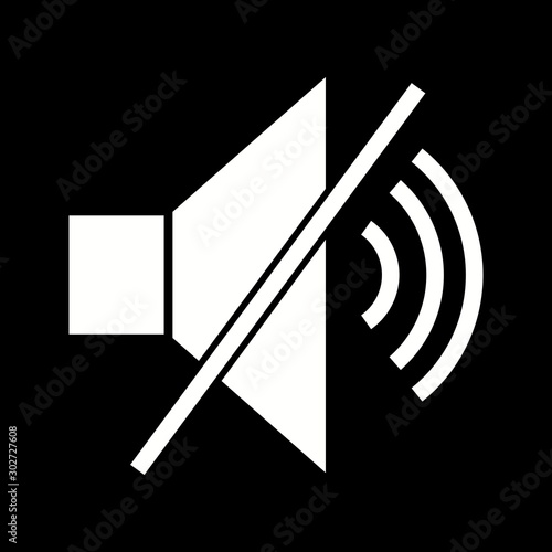 Beautiful Volume Off Glyph Vector Icon
