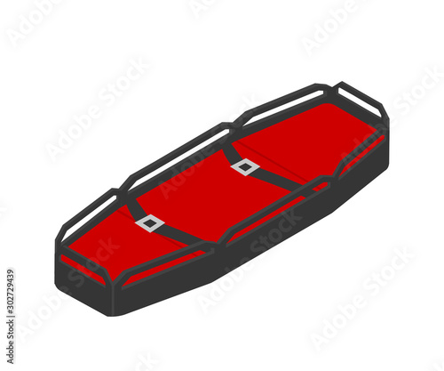 Rescue stretcher flat vector illustration