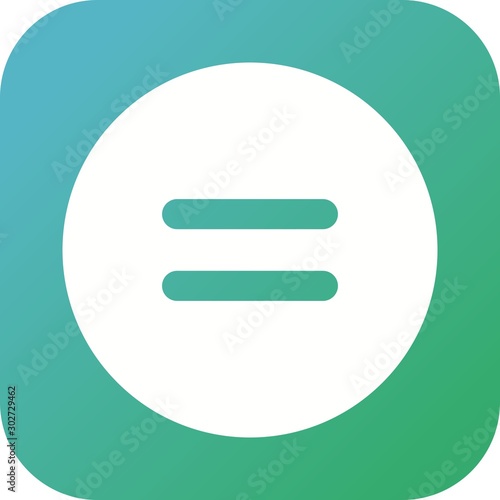 Beautiful Equal to Symbol Glyph Vector Icon