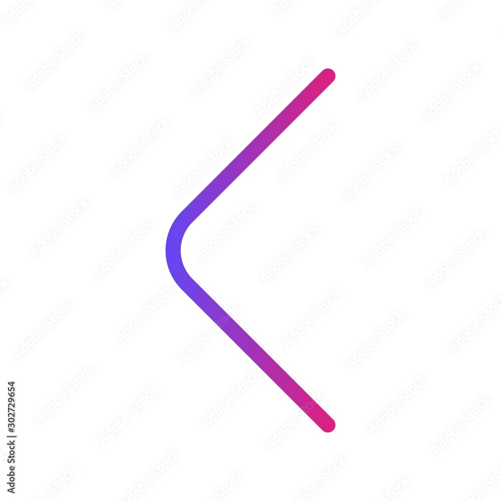 Gradient Left Arrow Icon With White Background Gradient Left Arrow Icon With White Background