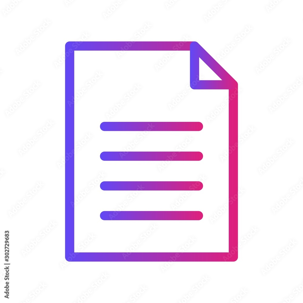 Gradient Document Icon With White Background Gradient Document Icon With White Background