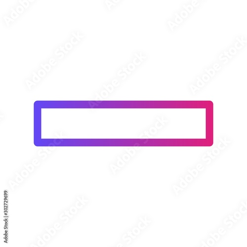 Wallpaper Mural Gradient Minus Icon With White Background Torontodigital.ca