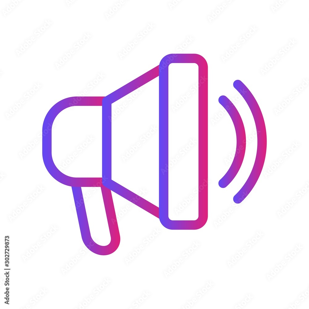 Gradient Announcement Speaker Icon With White Background Gradient Announcement Speaker Icon With White Background