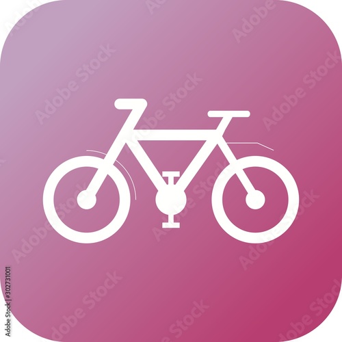 Beautiful Bicycle Glyph Vector Icon