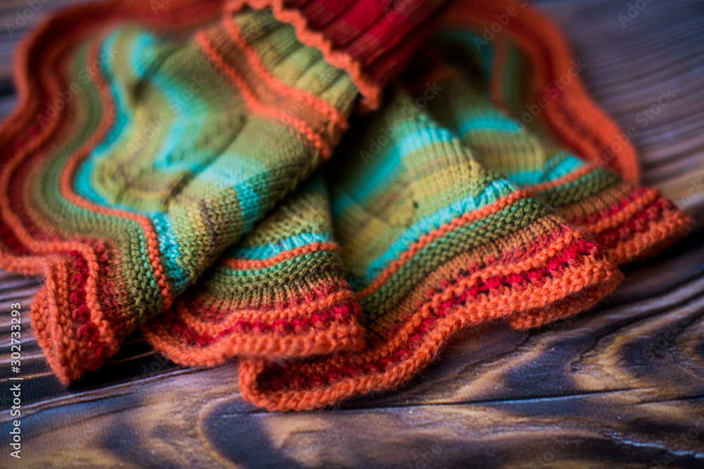 wool and knitting needles wool and knitting needles