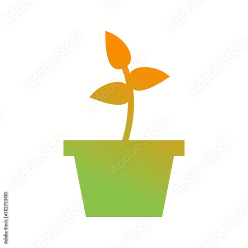 Beautiful Planting Glyph Vector Icon