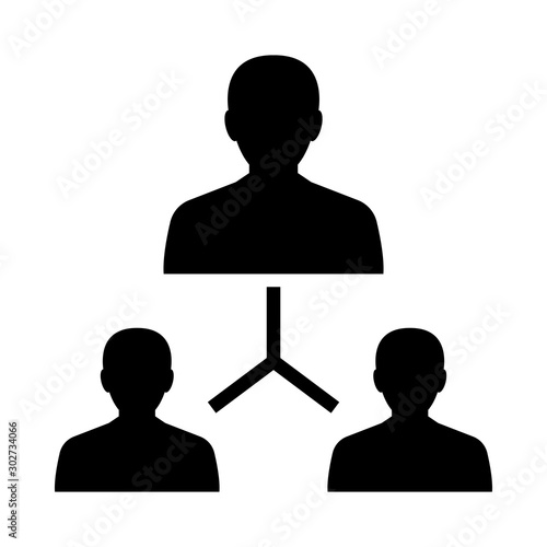 Leader Vector illustration. Quality design element Glyph Style. Editable stroke.