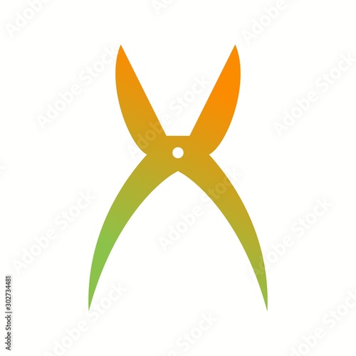 Beautiful Scissor Glyph Vector Icon