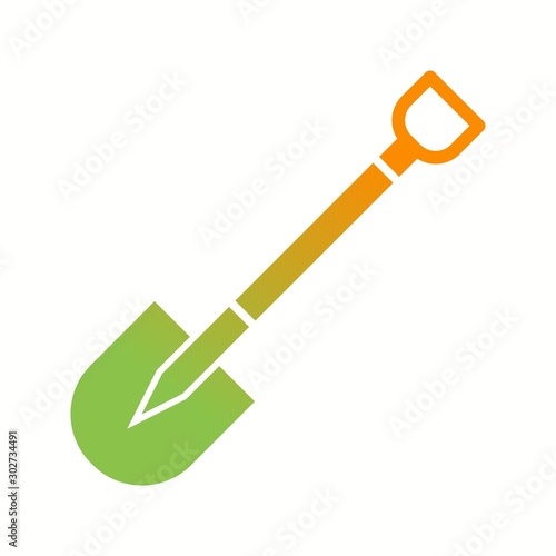 Beautiful Shovel Glyph Vector Icon