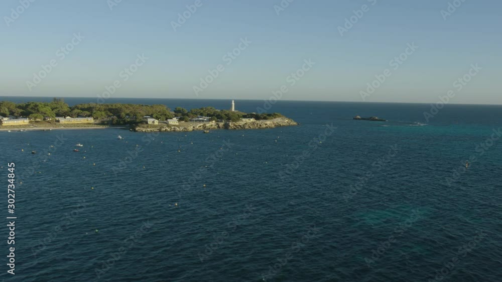 Aerial view Bathurst Point rugged coastline Rottnest Perth Aerial view Bathurst Point rugged coastline Rottnest Perth