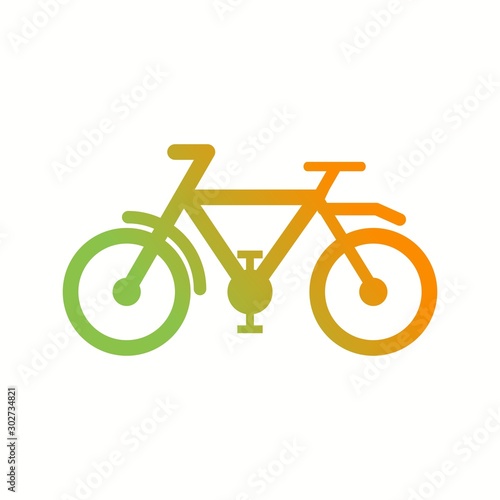 Beautiful Bicycle Glyph Vector Icon
