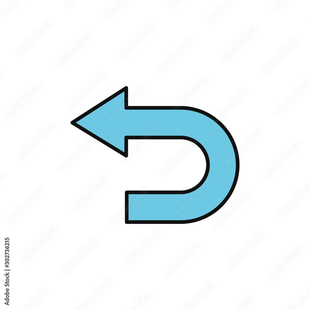 arrow internet flat line style arrow internet flat line style