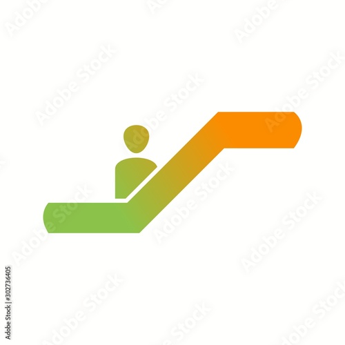 Beautiful escalator Glyph Vector Icon