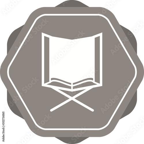 Beautiful Holy Quran Glyph Vector Icon