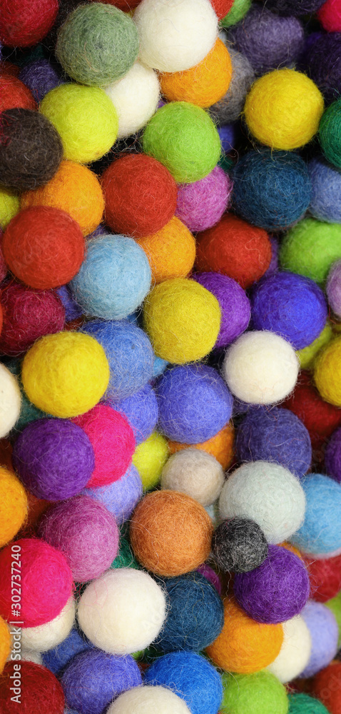 many balls made with flet fabric many balls made with flet fabric