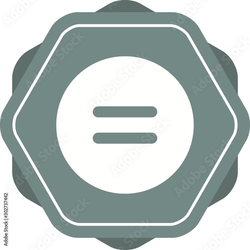 Beautiful Equal to Symbol Glyph Vector Icon