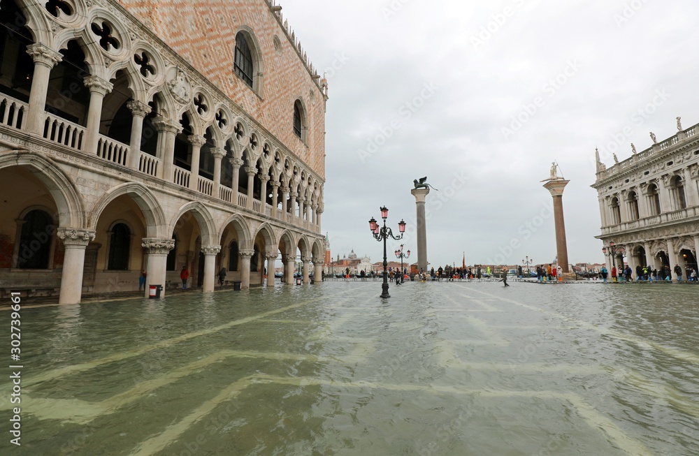 Ducal Palace also called Palazzo Ducale in Venice in Italy with