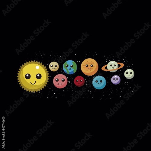 planets solar system kawaii milky way