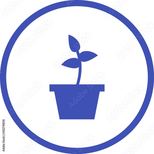 Beautiful Planting Glyph Vector Icon